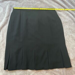 Kasper Black Women's Skirt With Pleats at Hemline, Size 22W